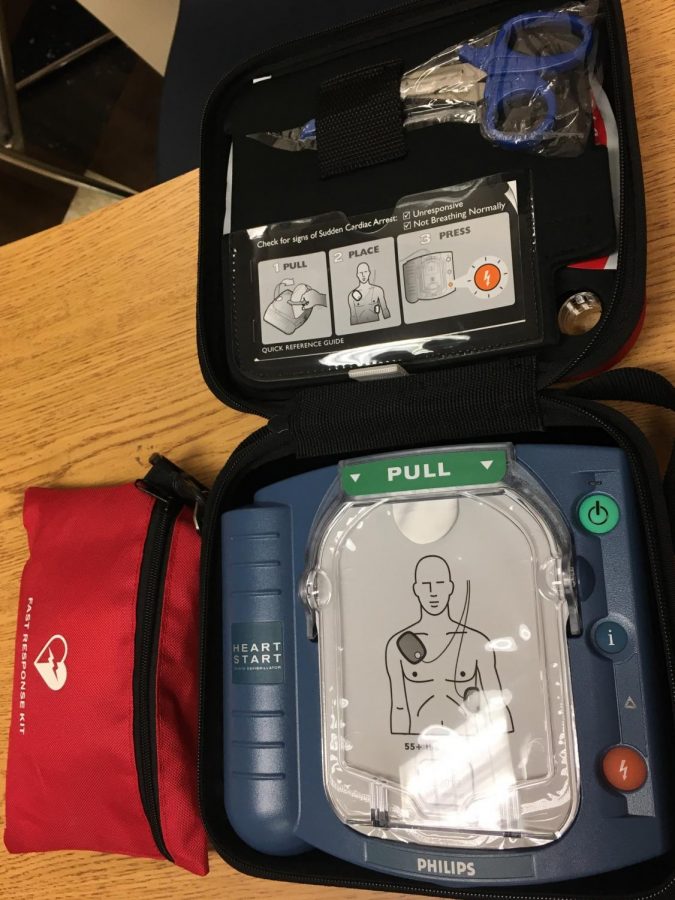 The inside of a defibrillator.
