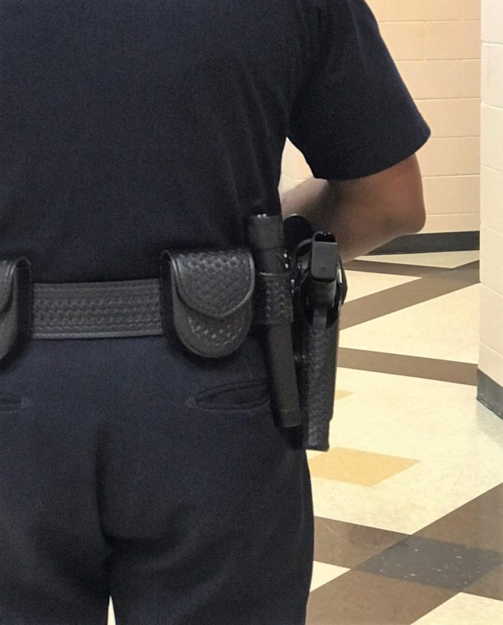 Officer Floyd is the only official in the school to carry an armed weapon.    