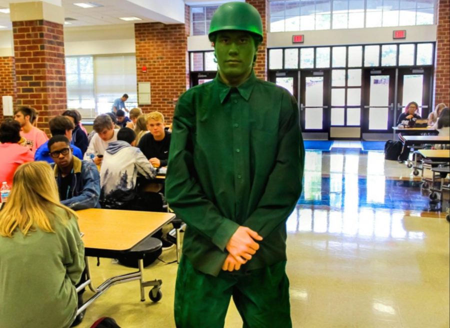 Junior Nate Korowin as One of the Toy Story Green Army Men