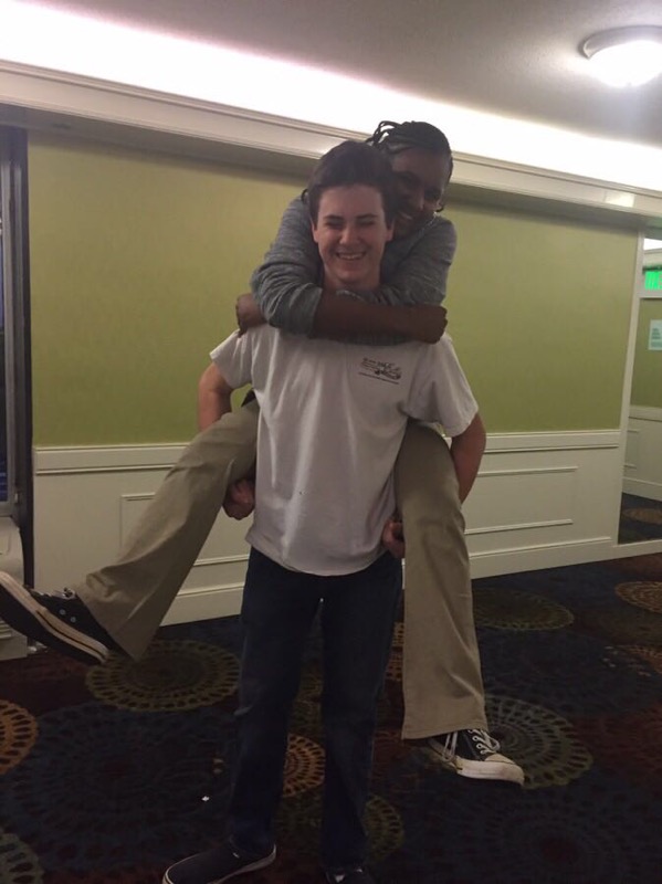 Juniors Dominic Mandato and Kimberly Poinsette having fun at last years conference.