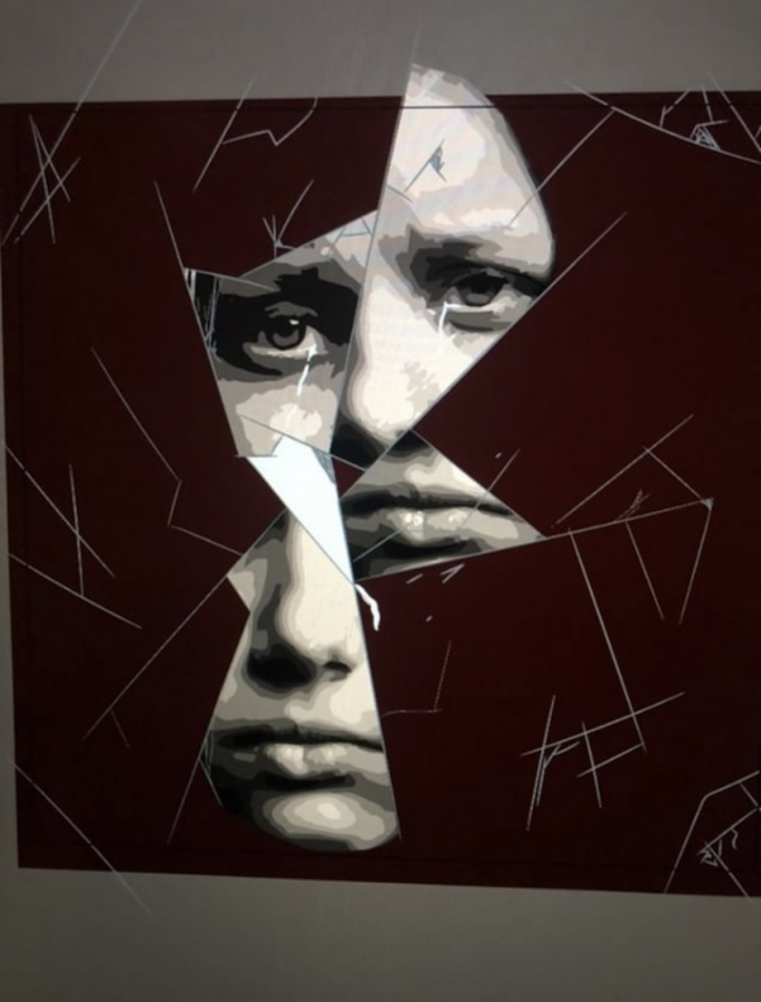 A graphic design done by sophomore Isabel Conrath, in an artistic depiction of depression.