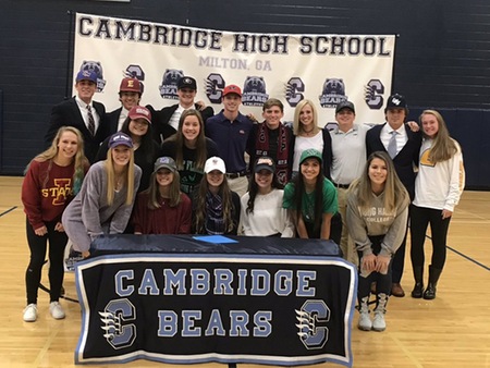 This year's seniors who have signed to play sports for various colleges around the country.