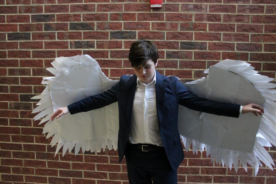 Sophomore Max Kantarovich dressed as Lucifer Morningstar from the TV show Lucifer.