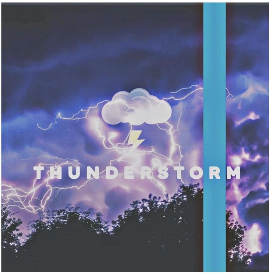 "Thunderstorm" album cover designed by Murudkar.