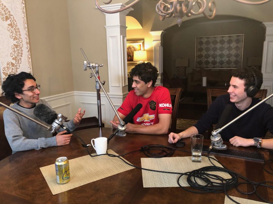 Murad, Mapari and Taylor have a discussion in Murad's dining room.