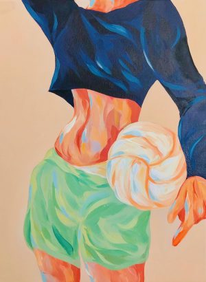 Durrant's piece titled "Ed." It was made in March and is featured in the school's art gallery.