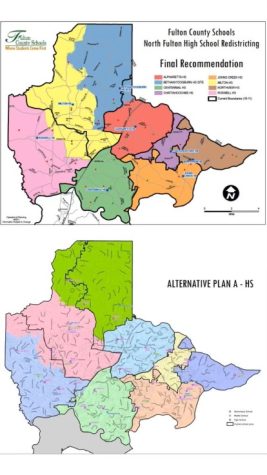 Below is one of the original plans for redistricting and above is the final plan.